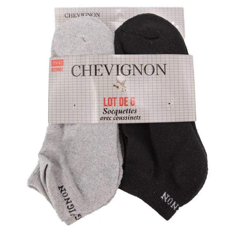 CHEVIGNON Lot de 6 socquettes en coton Taille 39-46 MULTICOLORE Best