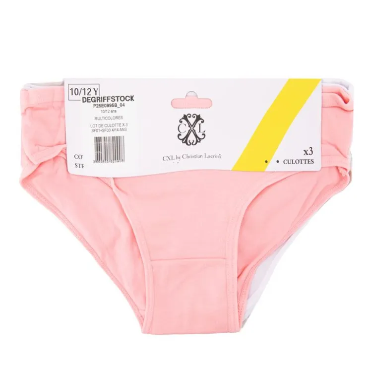 CXL BY CHRISTIAN LACROIX Lot de culottes x 3 coton chiné stretch Enfant MULTICOLORES Discount