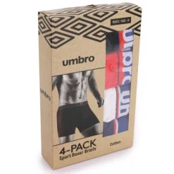 UMBRO Lot x4 boxers élastique bleue coton Homme MULTICOLORE Online