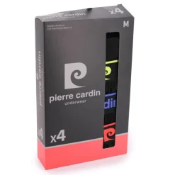 PIERRE CARDIN Lot x4 boxers s homme en coton Homme NOIR Hot