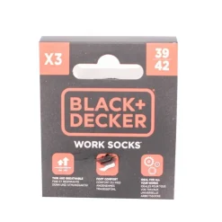 BLACK & DECKER Lot x3 chaussettes low cut Homme NOIR Hot