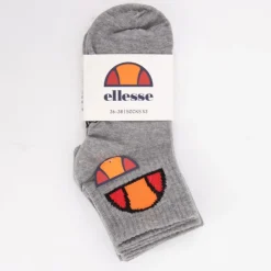 ELLESSE Lots de 3 paires de chaussettes mi haute avec logo tissé Femme GRIS CLAIR Clearance