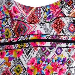 LAGUNE Maillot de bain 1 pièce graphique Femme MULTICOLORE New