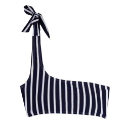 HAUTE PRESSION Maillot de bain 2 pièces bleu rayure une épaule Femme BLEU FONCE New