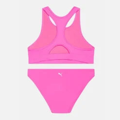 PUMA Maillot de bain 2 pièces couleur fluo Enfant ROSE