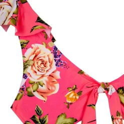 HAUTE PRESSION Maillot de bain 2 pièces fleuri haut à volants Femme ROSE Online