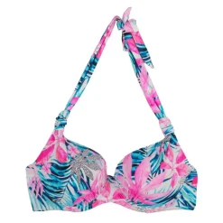 HAUTE PRESSION Maillot de bain 2 pièces tropical et bleu Femme ROSE Outlet