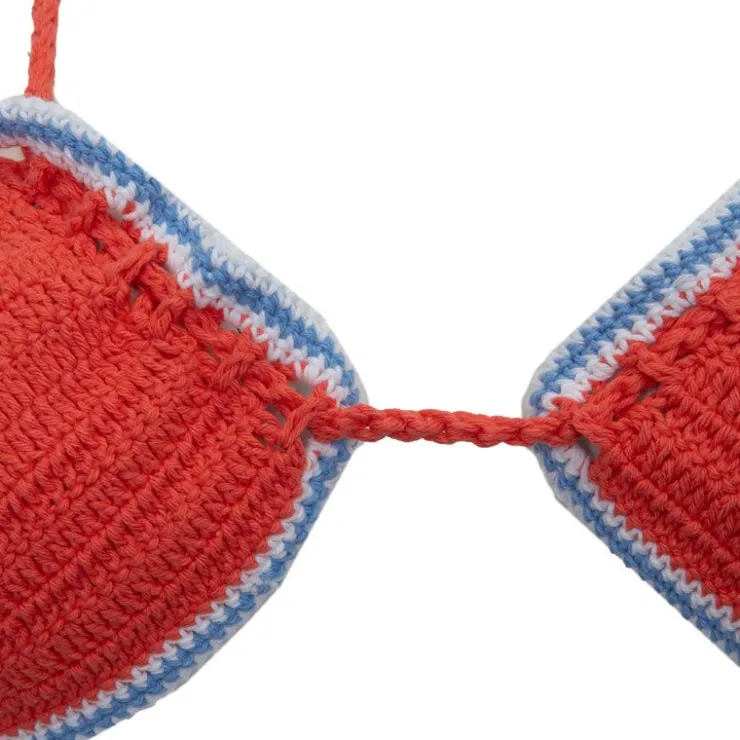 ANTIK BATIK Maillot de bain brodé evy bicolor Femme ORANGE Discount