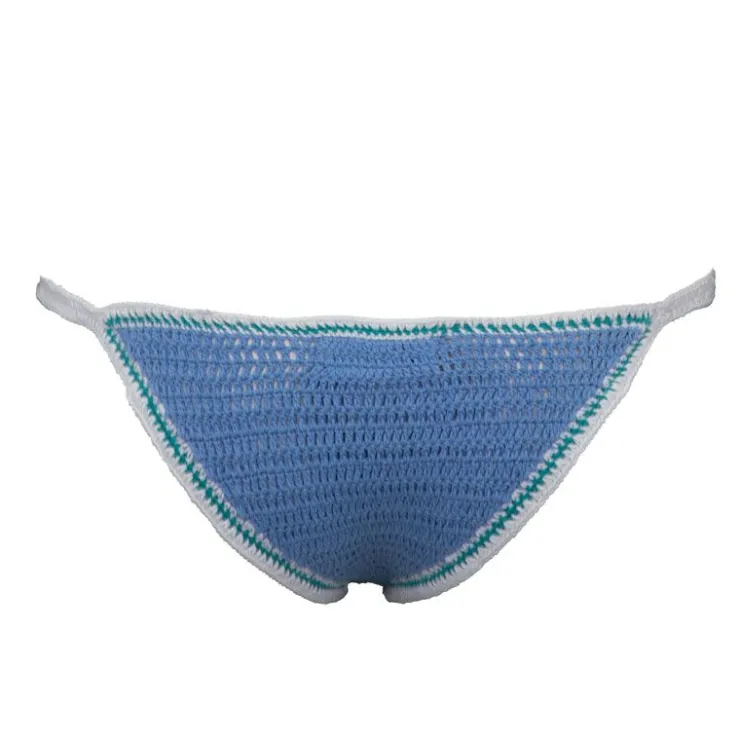 ANTIK BATIK Maillot de bain brodé evy bicolor Femme BLEU Clearance