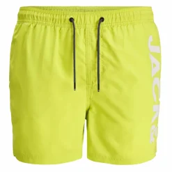 JACK & JONES Maillot de bain imprimé poches tendance Homme VERT Clearance
