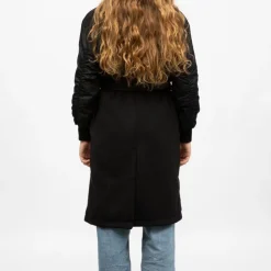 GOLD AND SILVER Manteau a capuche black h25destin Femme NOIR Online