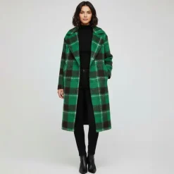ONLY Manteau a carreaux green jacket onladeline life check 15321906 Femme VERT Outlet