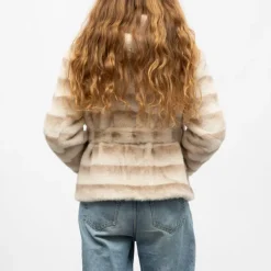 GOLD AND SILVER Manteau fourrure white h25bonbo Femme BEIGE Best