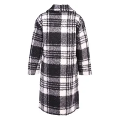 DEELUXE 74 Manteau sastya à carreaux et blanc Femme NOIR Online