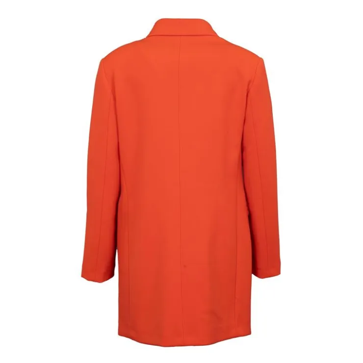 IMPERIAL Manteau structuré mi long col à revers Femme ORANGE Best