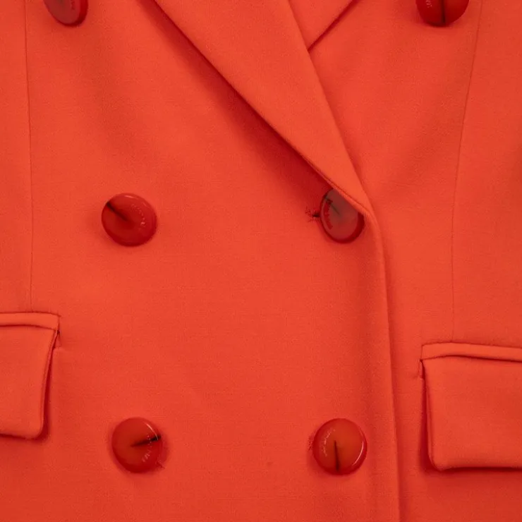 IMPERIAL Manteau structuré mi long col à revers Femme ORANGE Best
