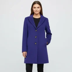 PLEASE Manteau viola avec boutons écailles Femme VIOLET Best