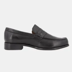 PIERRE CARDIN Mocassin cuir lisse couleur unie Homme NOIR Outlet