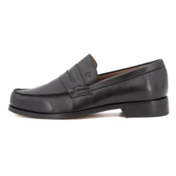 PIERRE CARDIN Mocassin cuir lisse couleur unie Homme NOIR Outlet