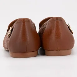 US POLO Mocassin cuir tissé cherry avec boucle Femme MARRON Sale