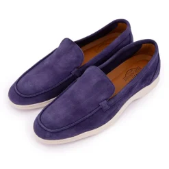MOCASSIN DU SUD Mocassin en cuir suédine Homme BLEU FONCE Hot