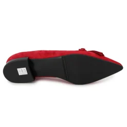 ZUCHINI Mocassins Cuir Femme ROUGE New