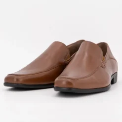 PIERRE CARDIN Mocassins cuir lisse Homme MARRON CLAIR Sale
