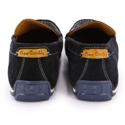 PIERRE CARDIN Mocassins en cuir daim semelle fine Homme BLEU FONCE Best
