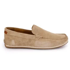 PIERRE CARDIN Mocassins en cuir daim semelle fine Homme BEIGE Online