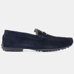 PIERRE CARDIN Mocassins en daim avec détail métallique Homme BLEU FONCE Online