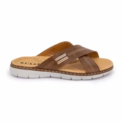 OR'LAND Mule cuir uni t39-45 Homme MARRON New