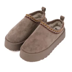 TOM TAILOR Mule doublure moutonnée semelle épaisse Femme GRIS Discount