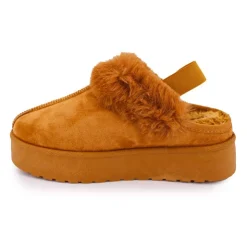 MANOUKIAN Mule fourree elastique derriere olympe Femme MARRON Hot