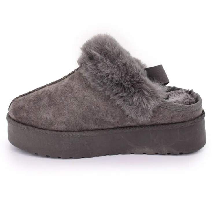 MANOUKIAN Mule fourree elastique derriere olympe Femme GRIS Best