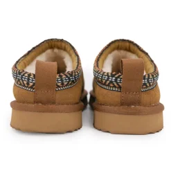 KELARA Mule fourrure bande liseré ethnique Femme MARRON CLAIR Best