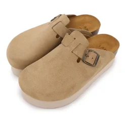 I AM Mule suède plateforme miley Femme BEIGE