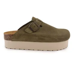 I AM Mule suède plateforme miley Femme KAKI Hot
