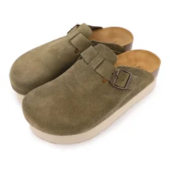 I AM Mule suède plateforme miley Femme KAKI Hot