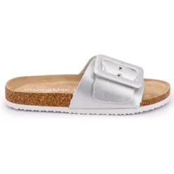 MANOUKIAN Mules à boucle unie Femme ARGENT Discount