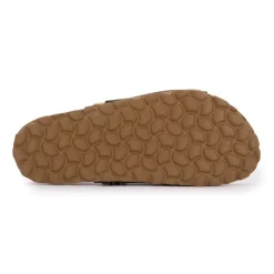 I AM Mules à clous doubles brides en cuir Femme KAKI Clearance