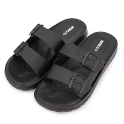 NICO BOCO Mules à sangle doubles brides Homme NOIR Sale