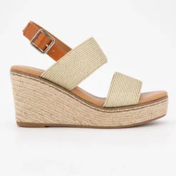 DEELUXE 74 Mules compensées cdes spritz lanières Femme OR Outlet