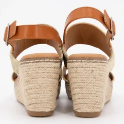 DEELUXE 74 Mules compensées cdes spritz lanières Femme OR Outlet