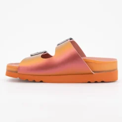 SCHOLL Mules compensées holographique vally Femme ORANGE Sale