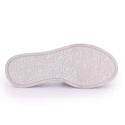 CALVIN KLEIN Mules coton avec monogramme basses Femme BEIGE New