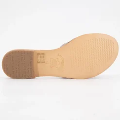 LES TROPEZIENNES PAR M.BELARBI Mules damia en cuir avec logo Femme OR Discount