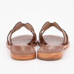 LES TROPEZIENNES PAR M.BELARBI Mules damia en cuir avec logo Femme MARRON Hot