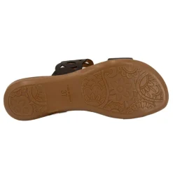 PINAZ Mules double bride avec découpe Femme NOIR New