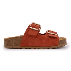 I AM Mules double brides compensée en daim Femme ORANGE Online