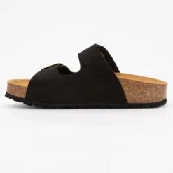 I AM Mules double brides compensée en daim Femme NOIR Outlet